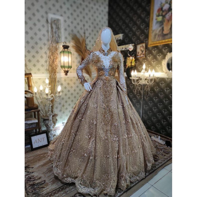 GAUN PENGANTIN GOLD