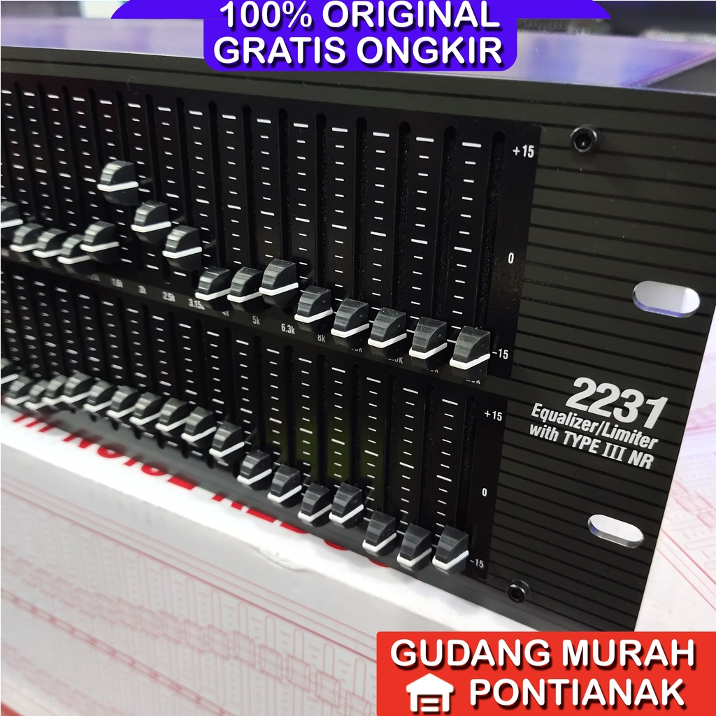 Equalizer DBX 2231 JUMBO besar Penjernih suara Amplifier aqualizer original asli DBX 2231