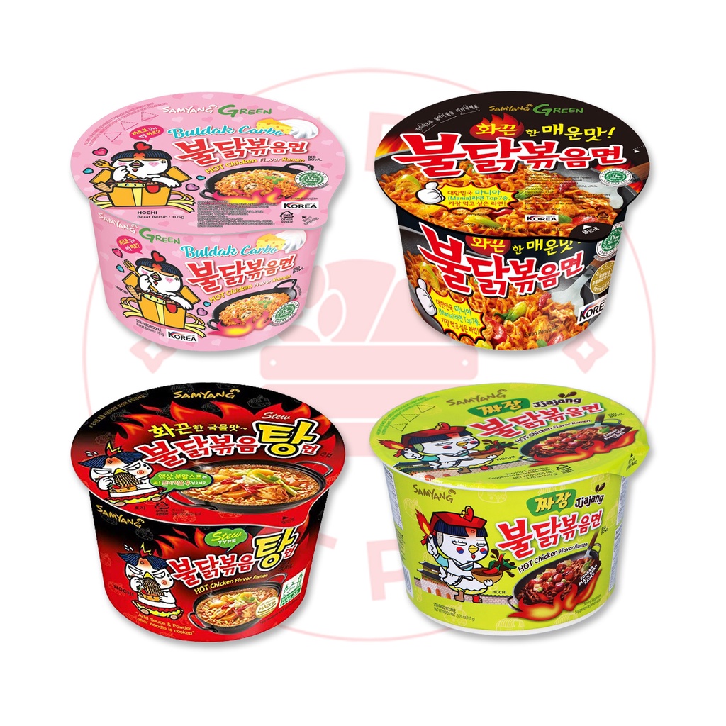 SAMYANG - SEMUA VARIAN HOT CHICKEN BULDAK RAMEN BOWL (MIE INSTAN KOREA)