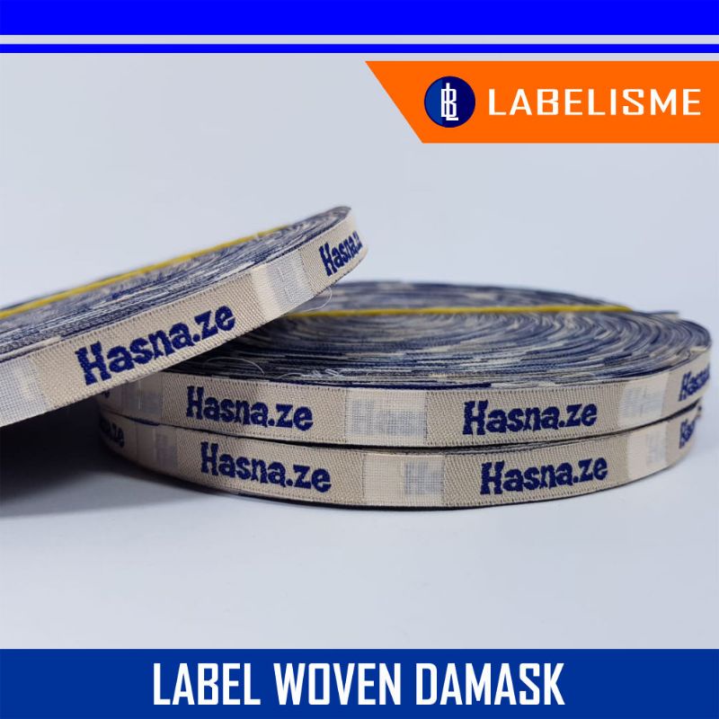 label hijab woven damask