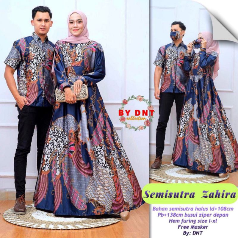 BATIK COUPLE GAMIS SEMISUTRA COUPLE BATIK SEMISUTRA