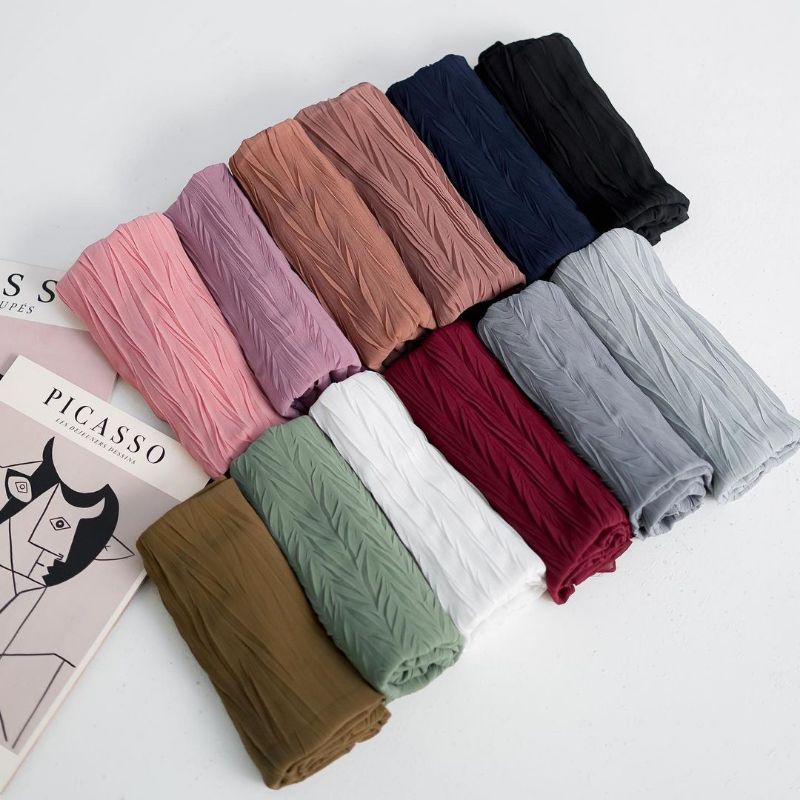 PASHMINA PADI AZKIA PLISKET PASHMINA CERUTY BABYDOLL