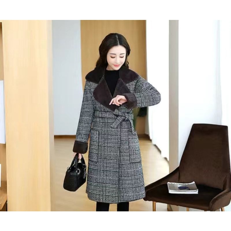 COAT FIDELA WOOL INNER FUR  WANITA WINTER MUSIM DINGIN