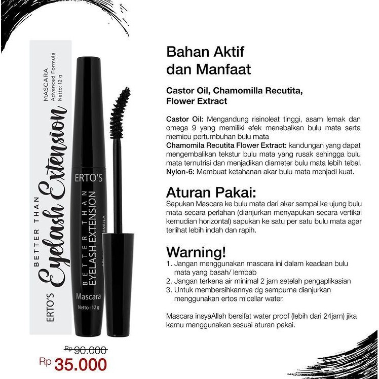 ERTOS Mascara Better Than Eyelash Extension | Maskara Erto's by AILIN