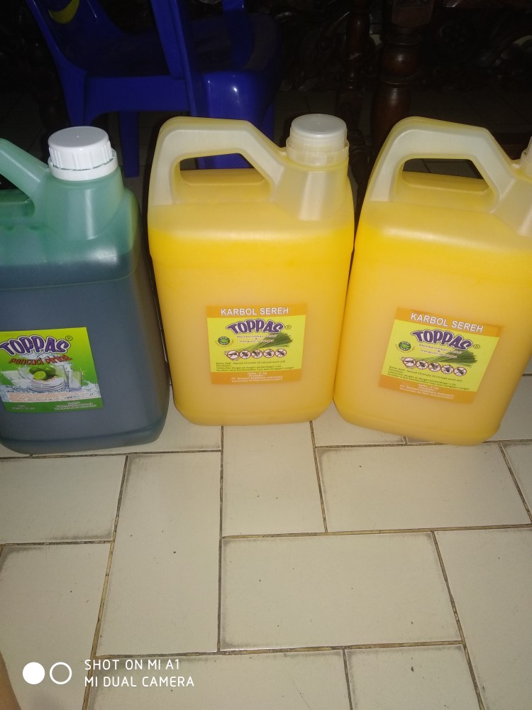 Karbol Wangi Sereh Premium 5 Liter Bpom - Original Toppas