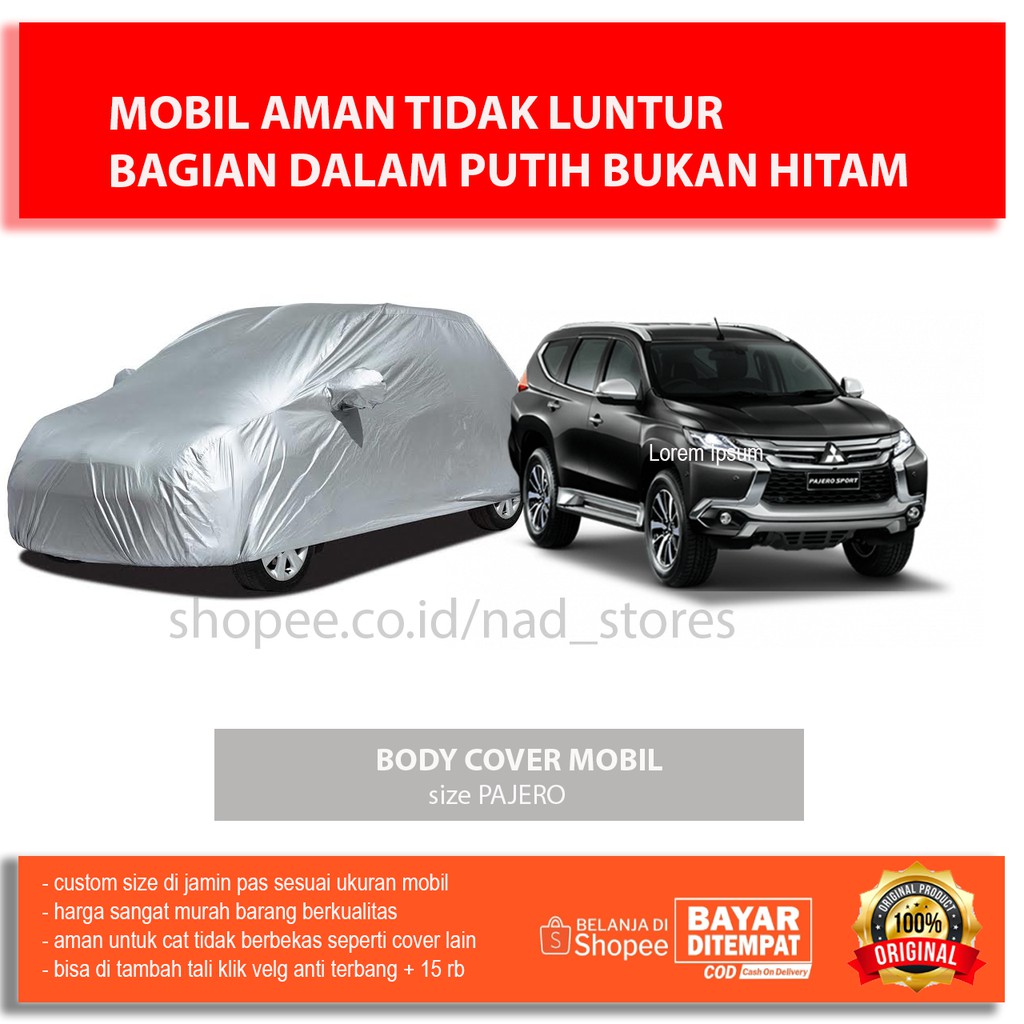 PAJERO Body Cover / Sarung Mobil Pajero Sport new pajero d Polyesther Waterproof  sarung mobil murah