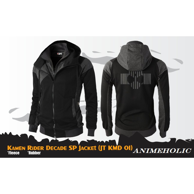 Jaket Double Zippers Hoodie Tokusatsu Kamen Rider Decade [JT KMD 01]