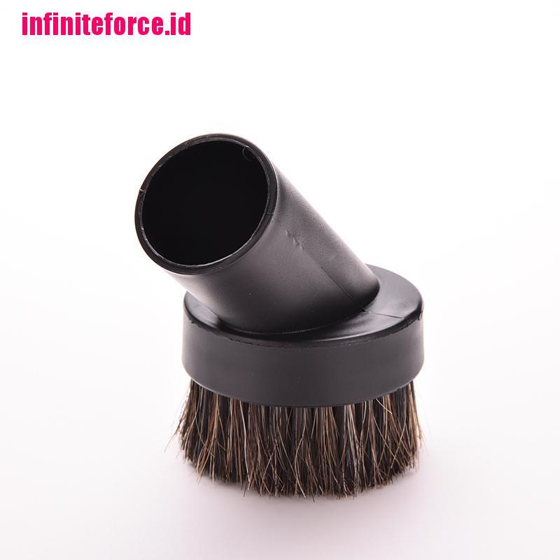 Horse Hair Round Dusting Brush Dust Tool Attachment fr Vacuum Cleaner Round 32mm