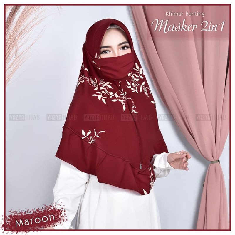 Khimar Ranting Masker 2in1