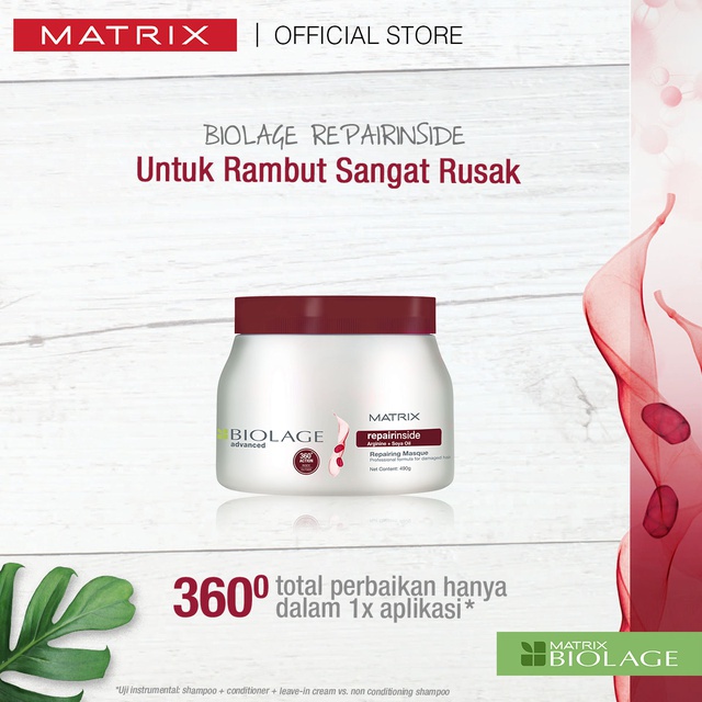 MATRIX Biolage Repairinside Hair Mask - Masker Perawatan Pelembut Rambut Rusak Bercabang 500 ml