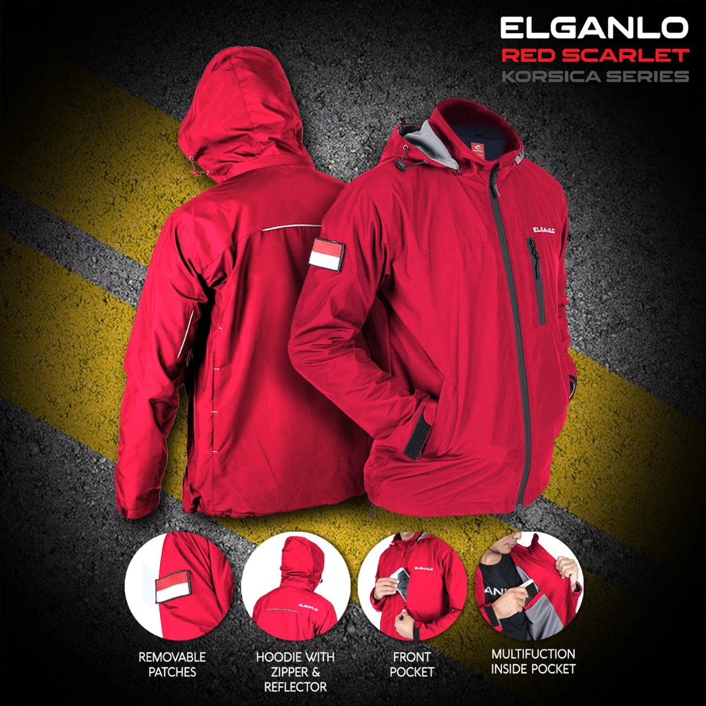Jaket Motor Riding ELGANLO KORSICA series Pria Parasit Premium Air Flow Sistem - Jacket Touring Winb