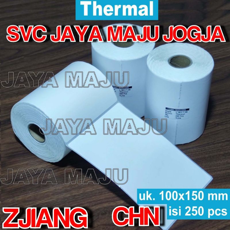 

[ ZJIANG ] 100 X 150 THERMAL IMPORT CHN - 1 LINE - FACE OUT - ISI 250 PCS || CORE 1" || LABEL BARCODE TANPA RIBBON - KERTAS STICKER RESI PAKET MARKETPLACE ONLINE SHOP A6 || 100X150 100 x 150 DIRECT THERMAL - ZJIANG ZJ9210 ZJ 9210