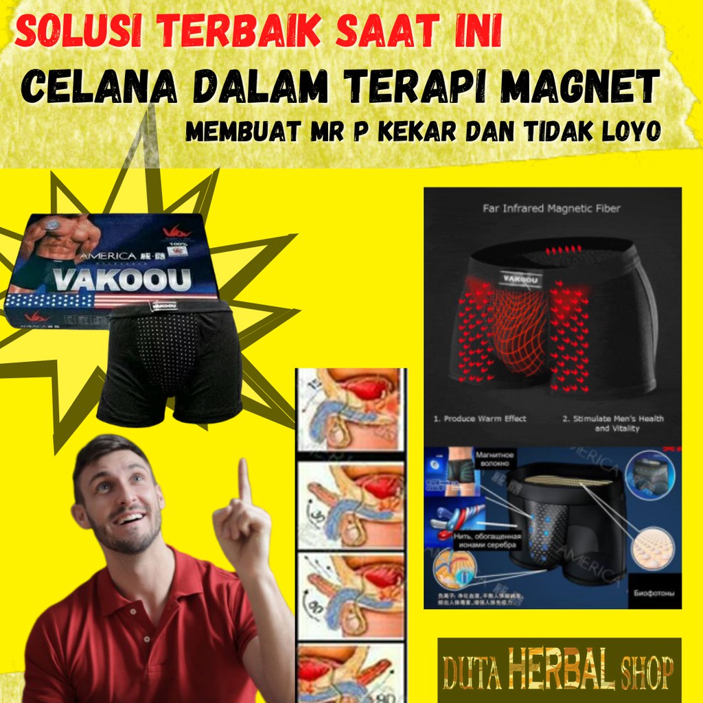 Celana dalam boxer magnet terapi pembesar Mr P kesehatan pria