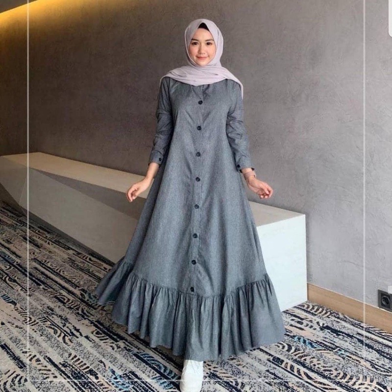 Gamis-Dress Haura Moscrepe