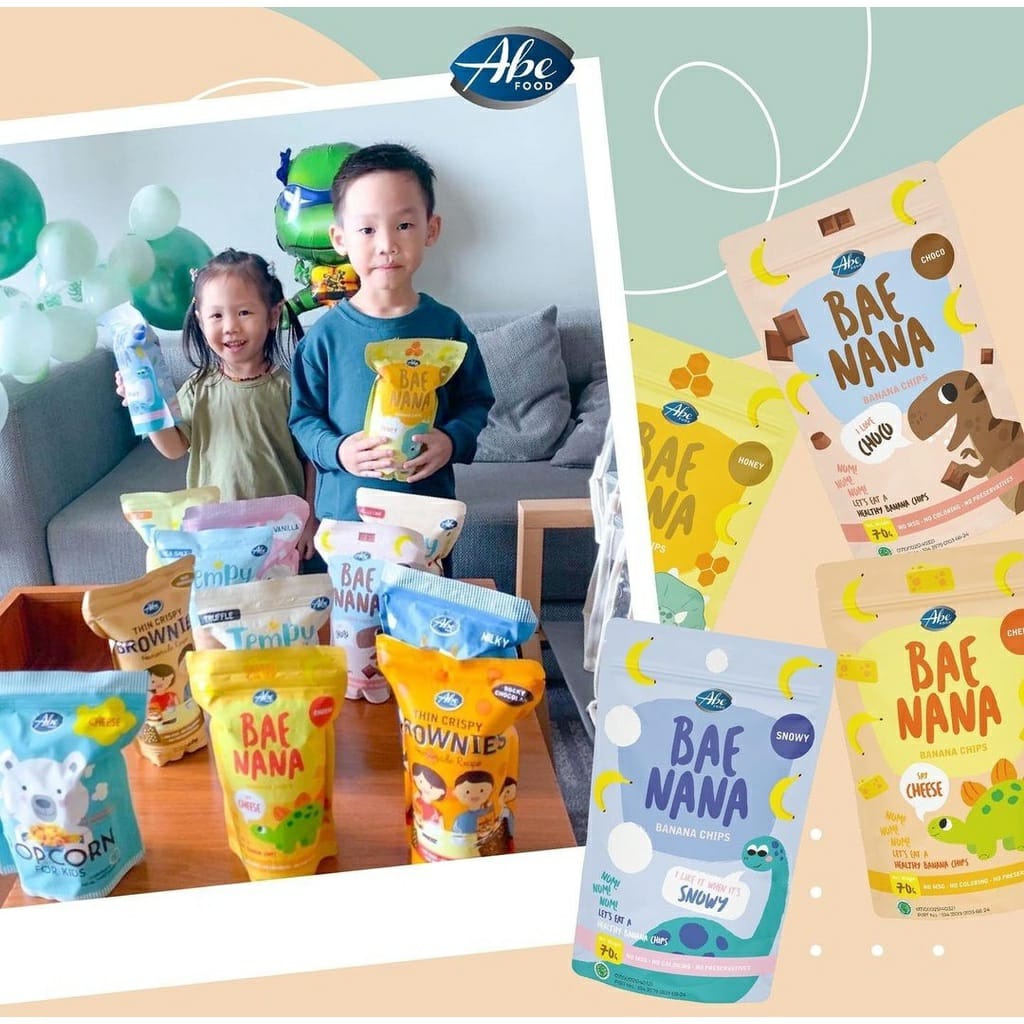 Abe Food Bae Nana 70gr Banana Chips Choco - Cemilan Anak