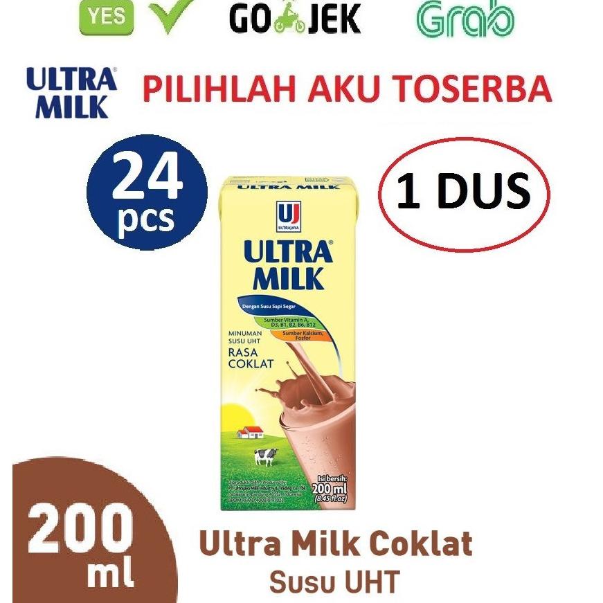 

[KODE BARANG 33] Susu Ultra Coklat (Cokelat) - 200 ml - 1 DUS ISI 24 pcs