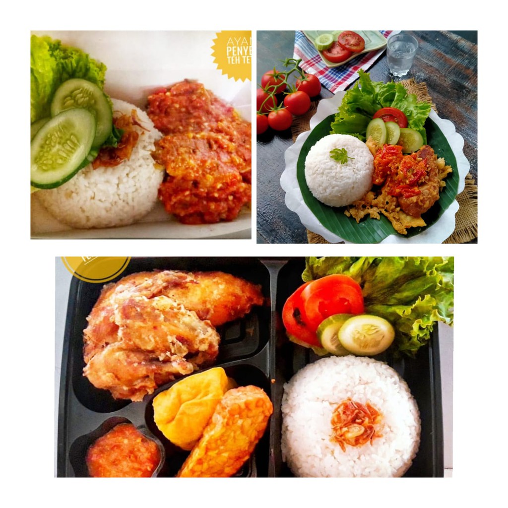 

Ayam penyet sambal wijen tehtety