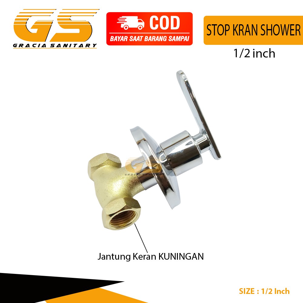 Stop kran shower tanam kran dinding kran 1/2 inch keran air 1098