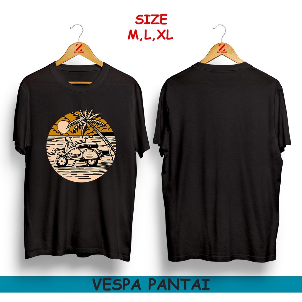 KAOS VESPA PANTAI / KAOS DISTRO GAUL PRIA