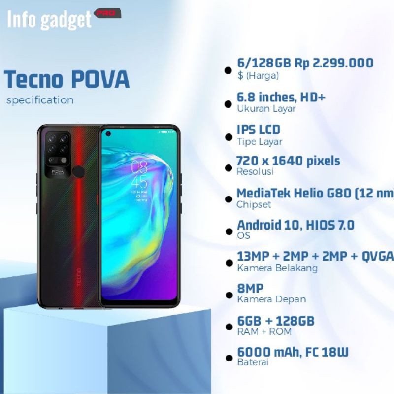 Tecno Pova 6/128GB resmi