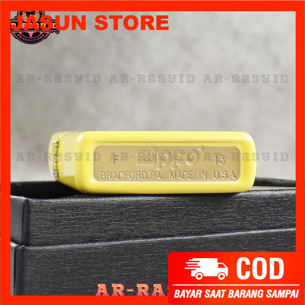 BISA COD! Korek Api Minyak Zippo Matte Yellow Kuning Polos 24839