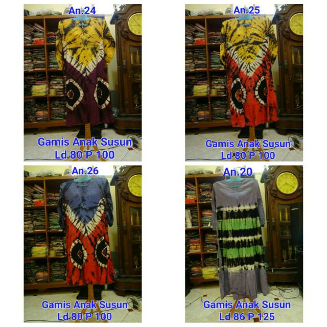 Gamis twill anak susun