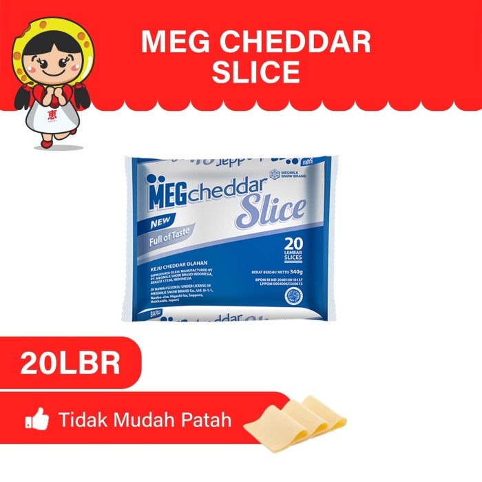 

Keju- Meg Cheddar Slice 20 Slices -Keju.