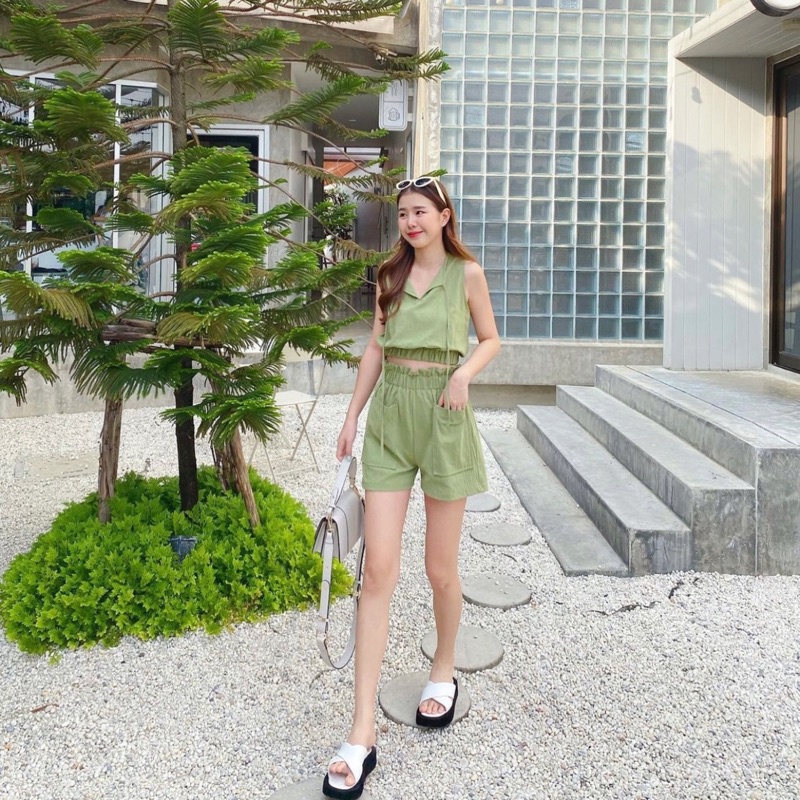 [FG] Breeze Summer Set Crop Top & Shorts SET6598-3