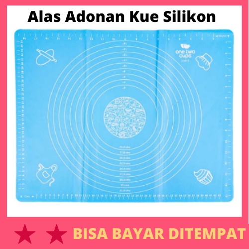 Mat Alas Adonan Kue Fondant Silikon 50 x 40 cm / Mat Kain Matras Alas Tatakan Talenan Taplak Meja La