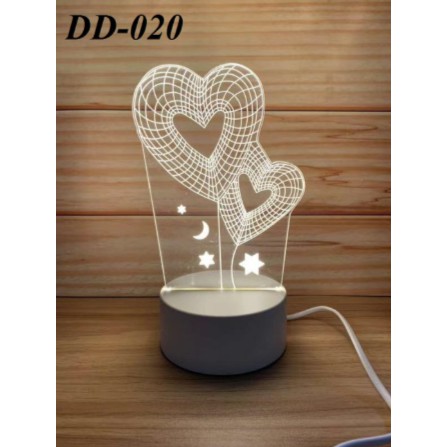 Lampu Tidur Lampu Hias 3D Transparan Akrilik 3 Warna Lampu Lampu Tidur Lampu Hias 3D Transparan Akrilik 3 Warna Lampu