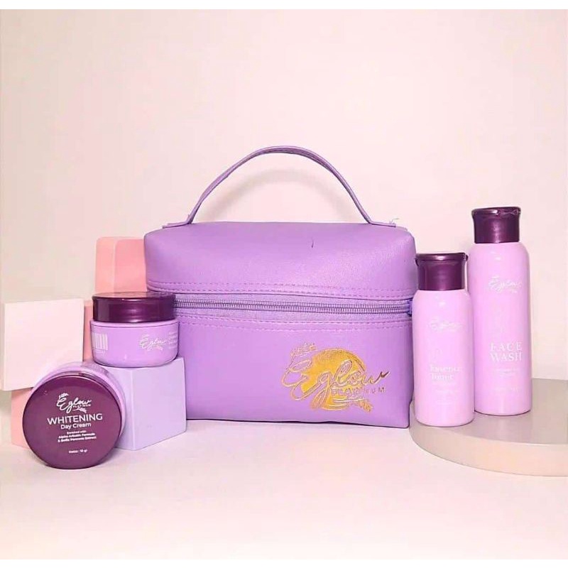 (ACNE ULTIMATE) PACKAGING TERBARU EGLOW PLATINUM PAKET WHITENING PAKET ACNE PAKET ULTIMATE E GLOW bi