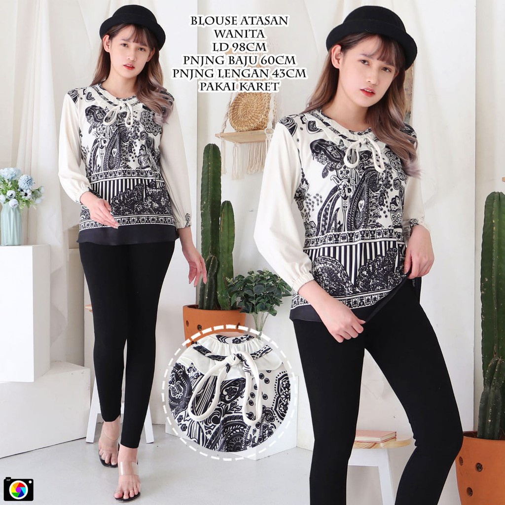 ATASAN WANITA l TUNIK DEWASA l BAJU ATASAN l TUNIK LENGAN PANJANG I ATASAN DEWASA
