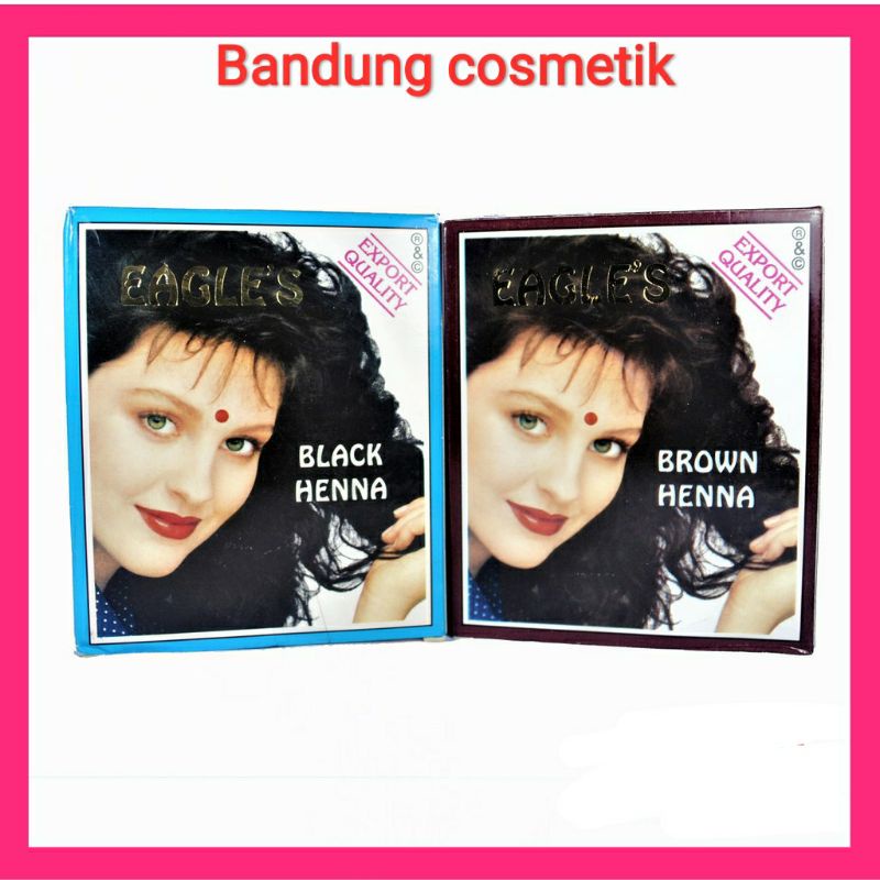 EAGLES BLACK HENNA HAIR DYE 10gr Sachet - Semir Rambut Hitam