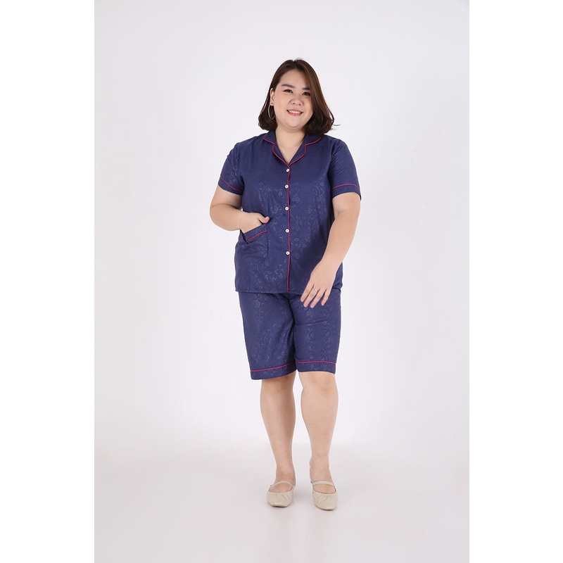 Sorabel - Piyama Set Wanita Avika Aviani Plain Long Pants Sleepwear M / One Size / Jumbo-1