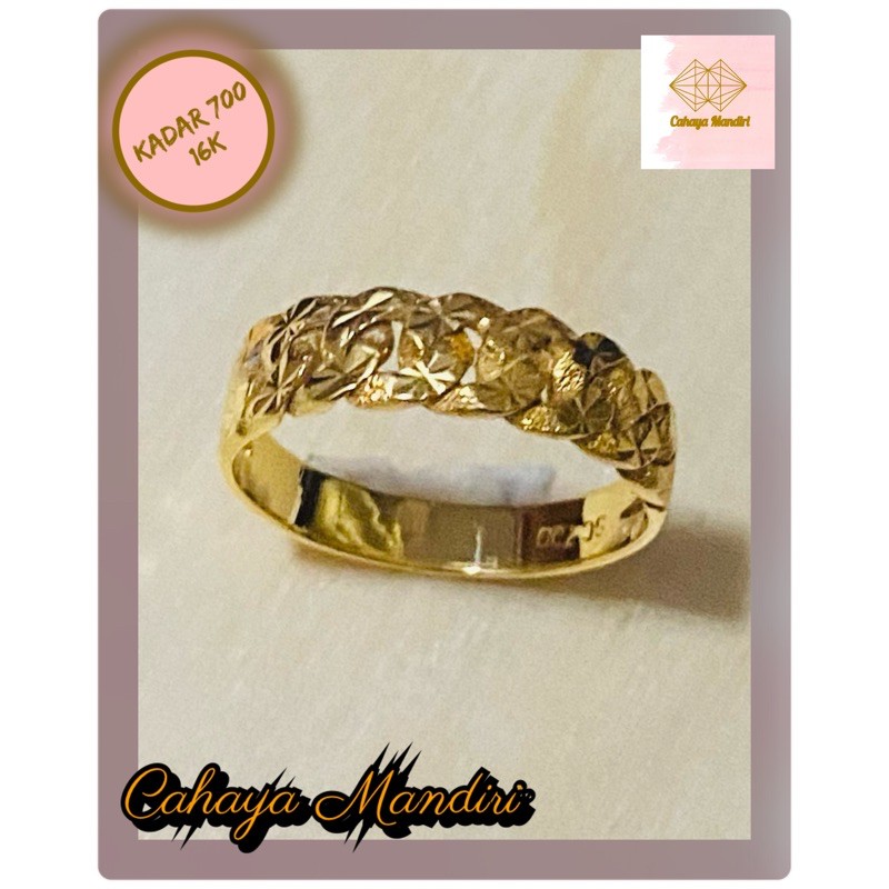 Cincin emas 700 (16K) Berat 3,1 Gram