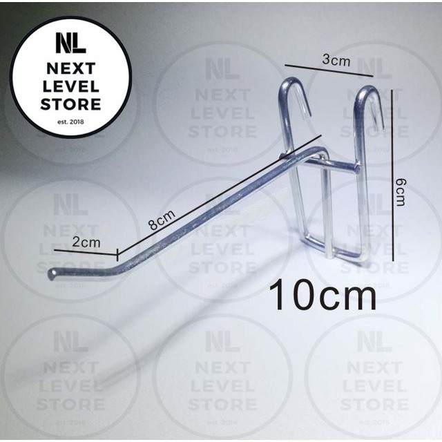 Hook Stainless 10 CM Stik Gantungan Cantelan Ram Aksesoris Cantolan - LINK GROSIR