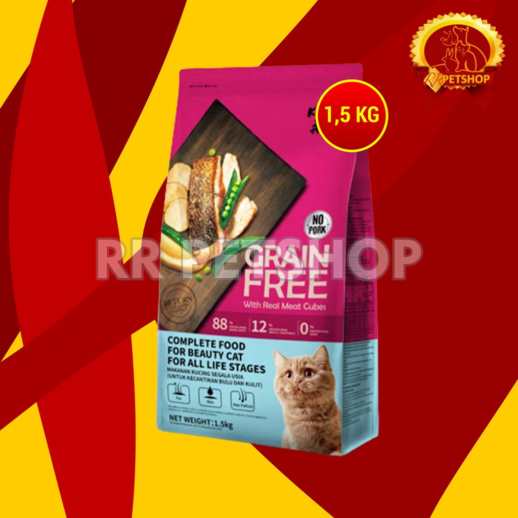 Kitchen Flavour Beauty Cat Food adult Makanan Kucing Bulu Hair 1.5 KG