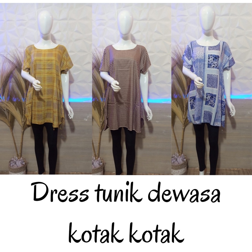 daster tunik wanita//baju tunik dewasa//baju viral//dress oblong