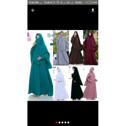 Dijual Gamis Syahraza set syari free cadar original by AIISHA Murah