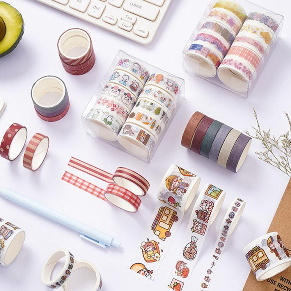 Nanas8 /10 /12Rolls /Set Washi Tape Baru Kualitas Tinggi Scrapbooking Gadis Hati Sedikit Segar Kreatif Alat Tulis DIY Bahan