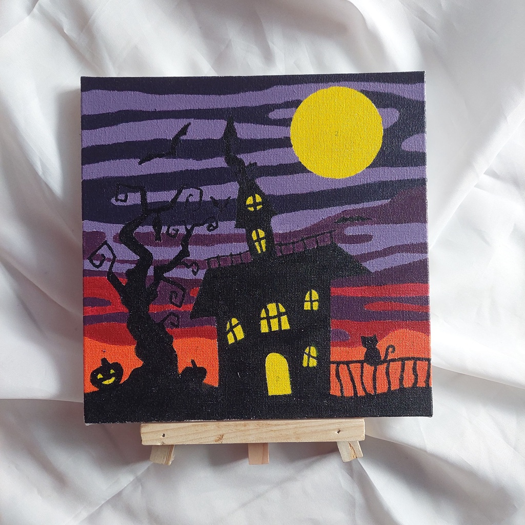 

Paint by Number Kit [DIY Painting Kit] - Haunted House