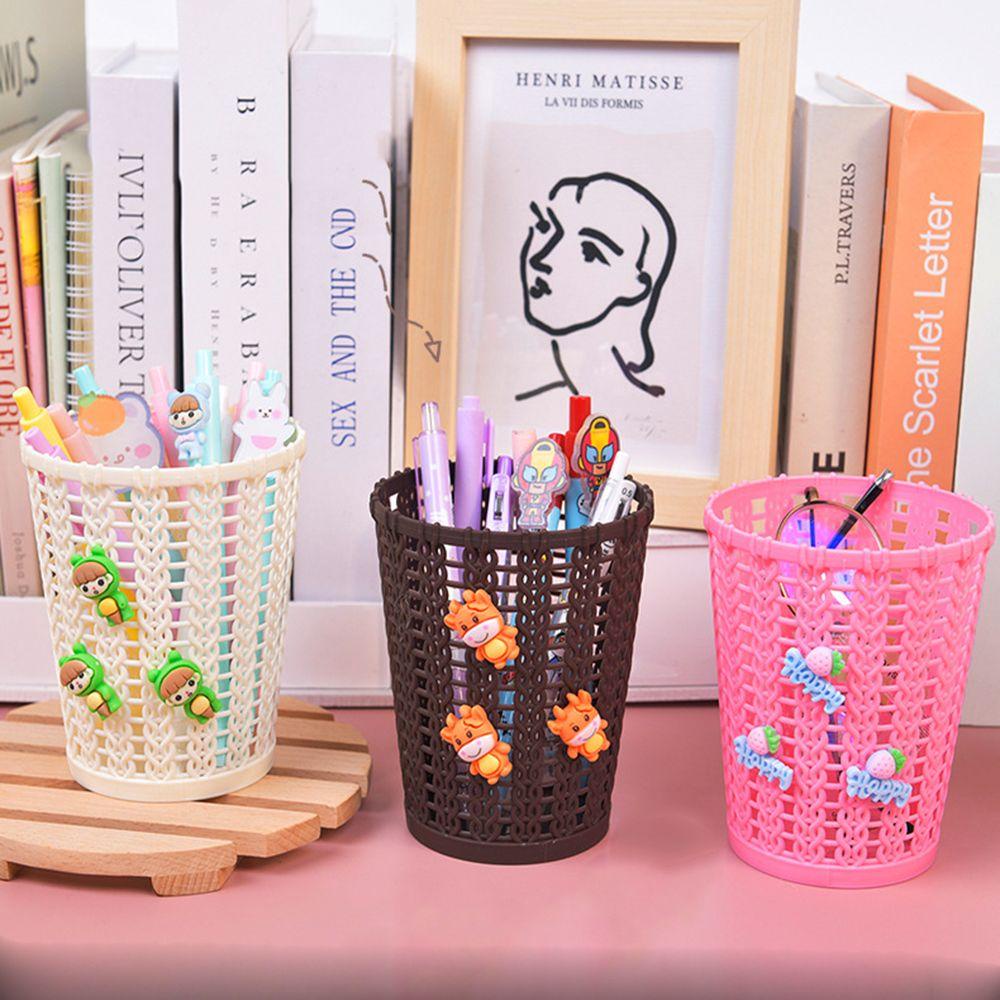 Nanas Tempat Pulpen Kapasitas Tinggi Makeup Brush Storage Pencil Box Anggur Imitasi Desktop Organizer