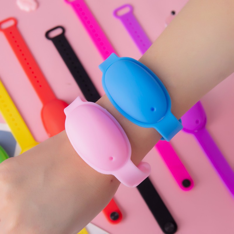 GELANG TANGAN HANDSANITIZER BAND SILIKON SILICONE PEMBERSIH TANGAN PORTABLE