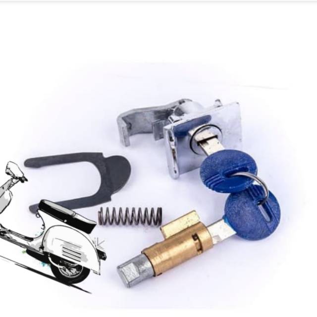 Kunci laci dan setir vespa super 73