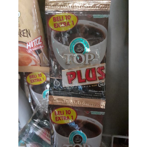 

kopi top plus gula rencengan