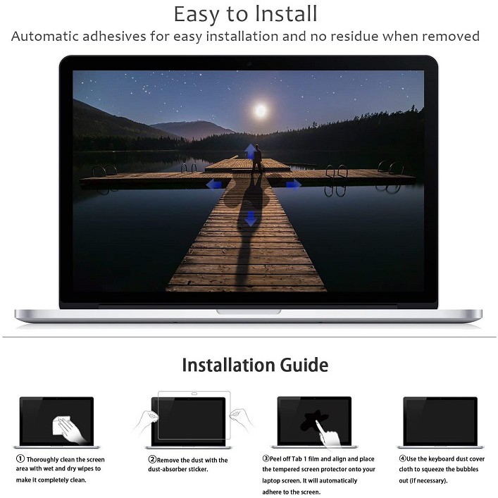 Pelindung Layar LCD Screen Guard Protector Film Apple MacBook Pro 15 inch Retina A1398 MacBook Pro 15 inch Touchbar A1707 A1990
