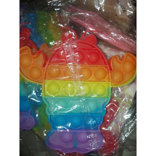 POP IT BENTUK-BENTUK MAINAN ANAK IMPOR-Lobster Rainbow