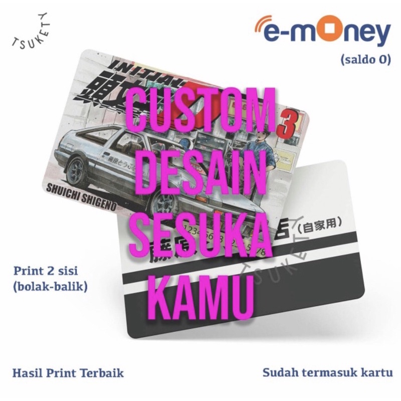 kartu emoney flazz desain custom sesuka kamu hadiah kado