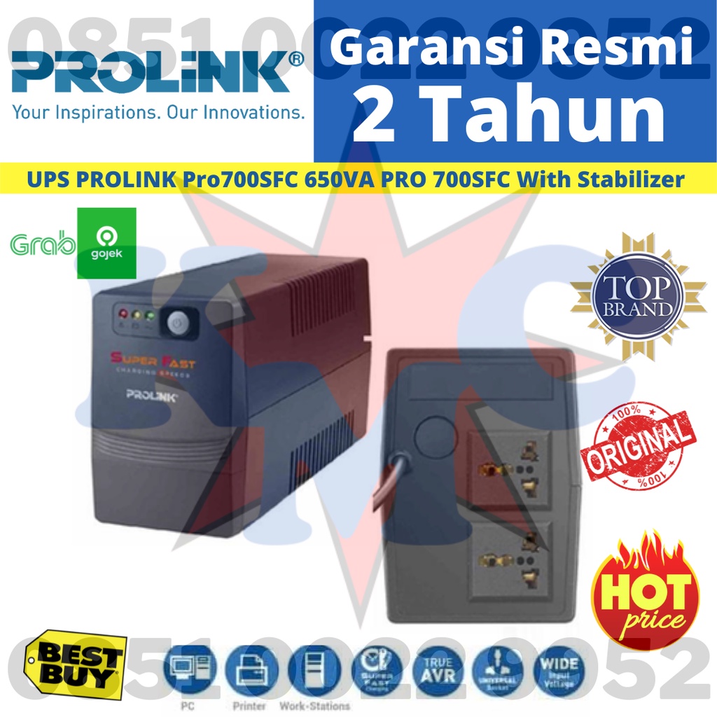 UPS PROLINK PRO 700 SFC PRO700SFC 650 VA 390 WATT WITH STABILIZER