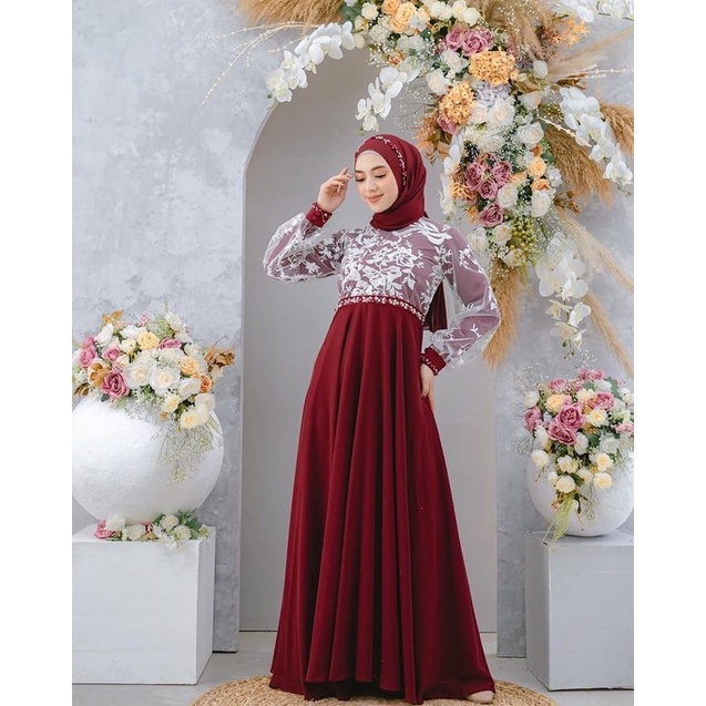 Elnara dress gamis - Open PO